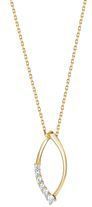 Fascination by Ellen K. Anhänger mit Kette 375/- Gelbgold bicolor Zirkonia