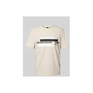 T-Shirt mit Label-Print