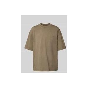 Oversized T-Shirt mit Label-Stitching