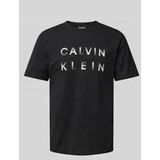T-Shirt mit Label-Print