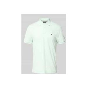 Regular Fit Poloshirt aus Baumwoll-Leinen-Mix