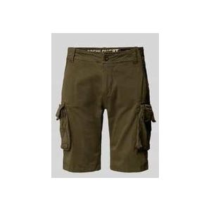 Regular Fit Cargoshorts mit Label-Stitching Modell 'CREW SHORT'