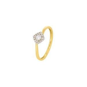Diamonds by Ellen K. Ring 585 Gold zweifarbig 17 Brillanten zus. 0,13ct.