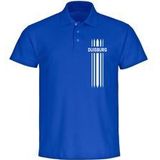 multifanshop Poloshirt - Duisburg - Streifen - Druck weiß - Polo
