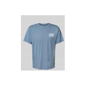 T-Shirt mit Label-Print