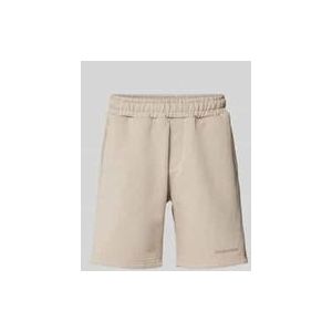 Sweatshorts mit Label-Detail