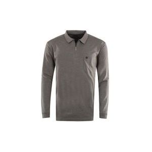Hajo Shirt Langarm-Poloshirt Softknit mit Reißverschluss, Brusttasche und Logo-Stickerei in Comfort Fit