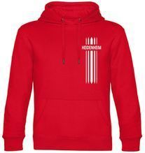 multifanshop Kapuzen Sweatshirt - Heidenheim - Streifen - Druck weiß - Hoodie