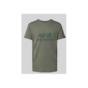 T-Shirt mit Label-Print