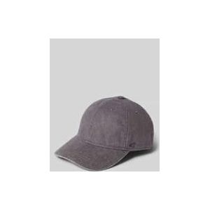 Leinenbasecap mit Logo-Stitching