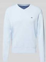 Strickpullover mit Logo-Stitching
