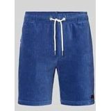 Regular Fit Cordshorts mit Logo-Badge Modell 'TOMATRO'