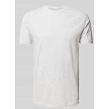 T-Shirt mit geripptem Rundhalsausschnitt