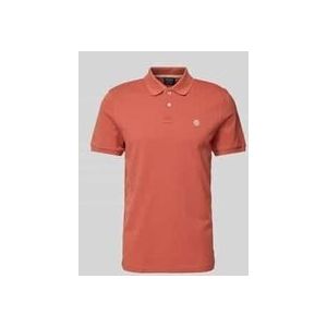 Regular Fit Poloshirt mit Knopfleiste und Label-Stitching