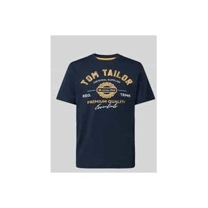 Regular Fit T-Shirt aus reiner Baumwolle mit Label Print