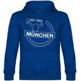 multifanshop Kapuzen Sweatshirt - München blau - Meine Fankurve - Druck weiß - Hoodie