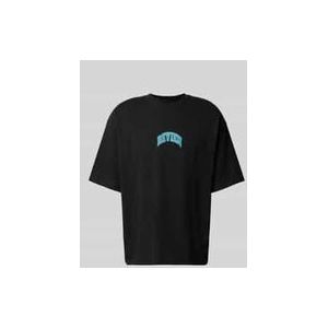 Oversized T-Shirt mit Label-Print