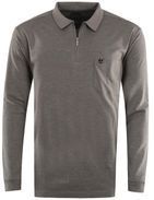 Hajo Shirt Langarm-Poloshirt Softknit mit Reißverschluss, Brusttasche und Logo-Stickerei in Comfort Fit
