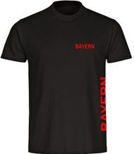 multifanshop Herren T-Shirt - Bayern - Brust & Seite - Druck rot - Männer