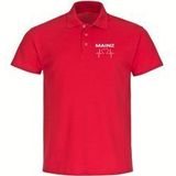 multifanshop Poloshirt - Mainz - Herzschlag - Druck weiß - Polo