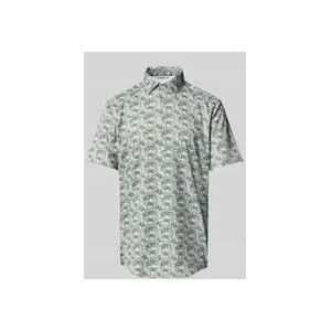 Slim Fit Business-Hemd mit Knopfleiste