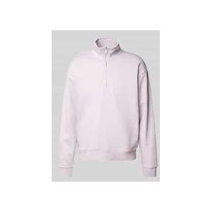 Sweatshirt mit Troyer-Kragen