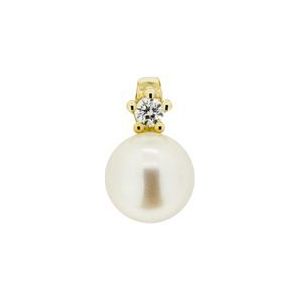 Orolino Anhänger 585 Gold mit Brillant 0,03ct. + Perle weiß 5,5-6mm