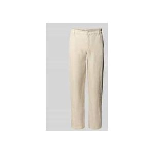 Regular Fit Leinenhose mit Gürtelschlaufen Modell 'Pandrup'