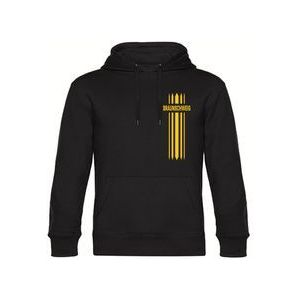 multifanshop Kapuzen Sweatshirt - Braunschweig - Streifen - Druck gelb - Hoodie