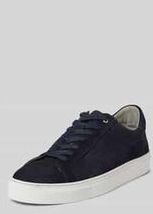 Ledersneaker mit Label-Detail Modell 'Summer'