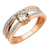 Zeeme Silber Ring 925/- Sterling Silber Rosevergoldet Zirkonia