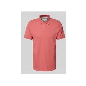 Regular Fit Poloshirt aus reiner Baumwolle mit Label Stitching