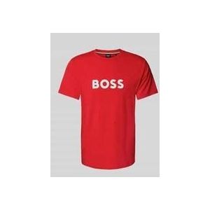 T-Shirt mit Label-Print