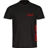 multifanshop Herren T-Shirt - England - Brust & Seite - Druck rot - Männer