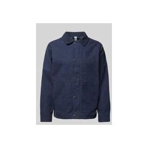 Regular Fit Canvas-Jacke mit Cordkragen