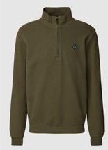Sweatshirt mit Troyer-Kragen