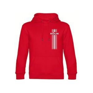 multifanshop Kapuzen Sweatshirt - Köln - Streifen - Druck weiß - Hoodie