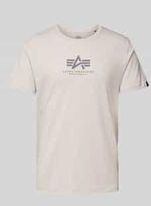 T-Shirt mit Label-Print