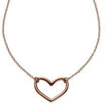 Zeeme Stainless Steel Collier Edelstahl rosé vergoldet Herz