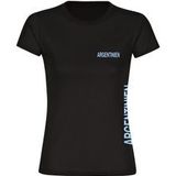 multifanshop Damen T-Shirt - Argentinien - Brust & Seite - Druck hellblau - Frauen