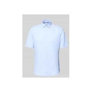 Slim Fit Leinenhemd mit Knopfleiste