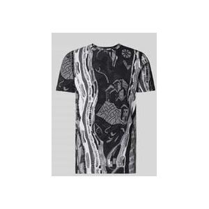 T-Shirt mit geripptem Rundhalsausschnitt