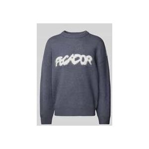 Oversized Strickpullover mit Label-Stitching Modell 'TRIPOLE'