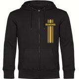 multifanshop Kapuzen Sweatshirt Jacke - Braunschweig - Streifen - Druck gelb - Sweat