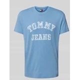 Regular Fit T-Shirt aus reiner Baumwolle mit gemustertem Label Print