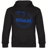multifanshop Kapuzen Sweatshirt - Schalke - Meine Fankurve - Druck blau - Hoodie