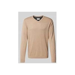 Regular Fit Strickpullover aus reiner Baumwolle