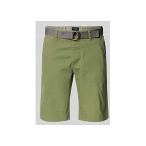 Slim Fit Shorts mit Gürtel