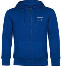 multifanshop Kapuzen Sweatshirt Jacke - Bielefeld - Herzschlag - Druck weiß - Sweat