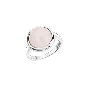 Zeeme Gemstones Ring Silber 925 rhodiniert mit echtem Rosenquarz 12mm